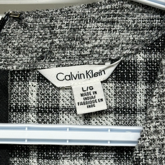 352 - CALVIN KLEIN- BLOUSE - TOP - SLEEVELESS - BLACK/WHITE/GREY - SIZE XL - Picture 12 of 15